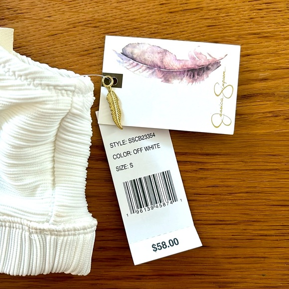 Jessica Simpson Women's Contemporary Solid Rib One Shoulder Top w/Slash Swimsuit - Picture 3 of 5